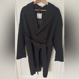 S - Frank and oak black mckenzie coat